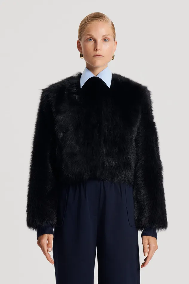 Jackets TOSCANA COCOON JACKET BLACK Scanlan Theodore Women Jackets TOSCANA COCOON JACKET BLACK Scanlan Theodore Women