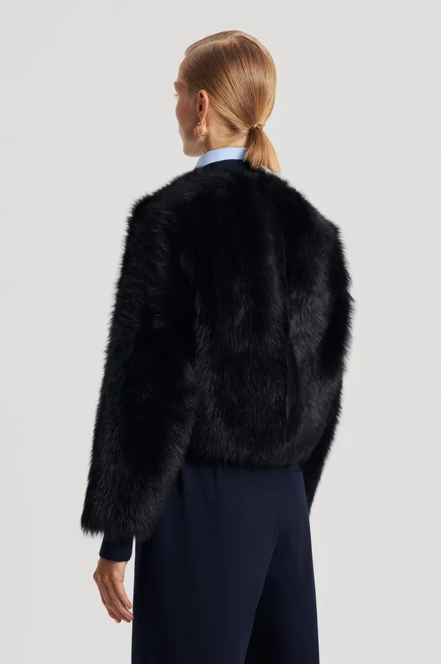 Jackets TOSCANA COCOON JACKET BLACK Scanlan Theodore Women Jackets TOSCANA COCOON JACKET BLACK Scanlan Theodore Women