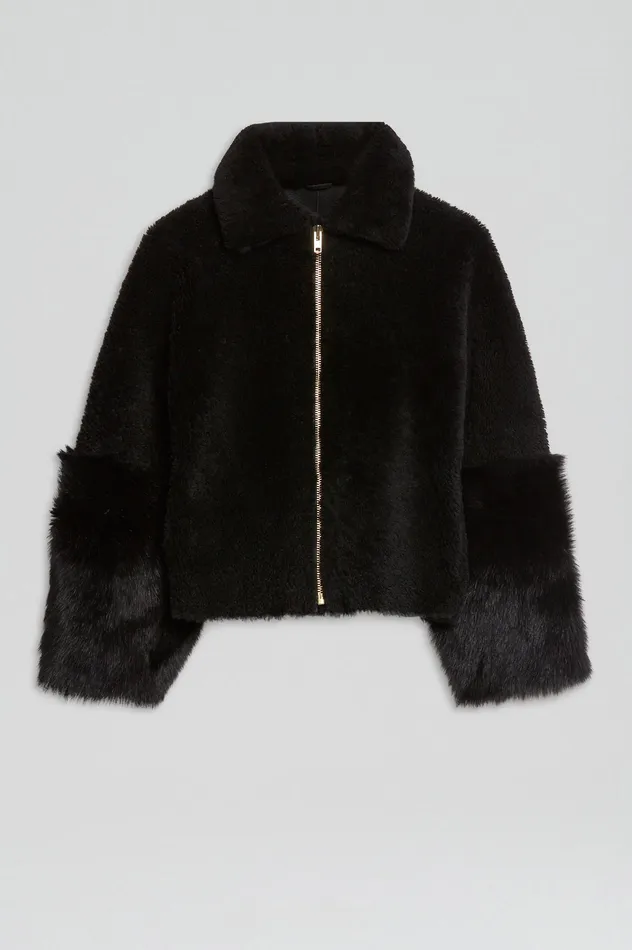 Jackets Women Scanlan Theodore TOSCANA TRAPEZE JACKET BLACK
