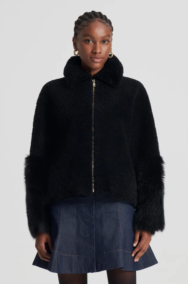 Jackets Women Scanlan Theodore TOSCANA TRAPEZE JACKET BLACK