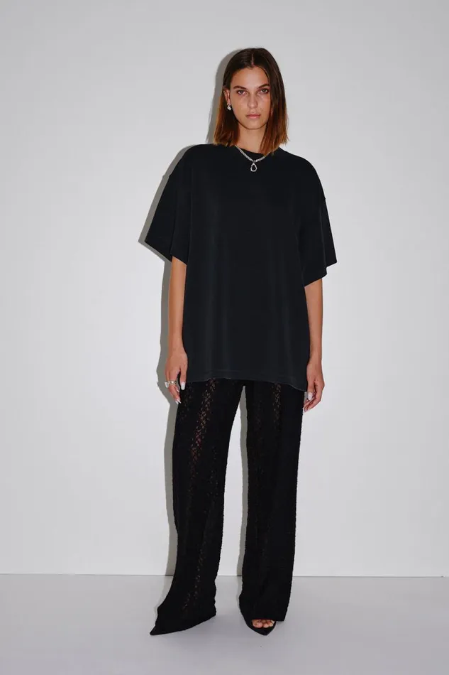 Jasmine Embossed 8211 Washed Black Women Won Hundred Tops and Tshirts