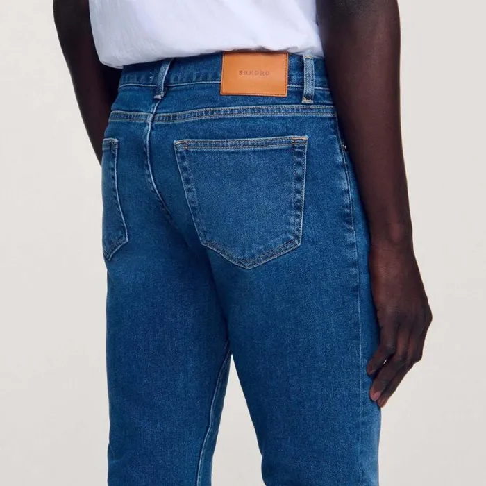 Jeans Men SANDRO Washed Jeans 8211 Slim Cut Blue Vintage 8211 Denim