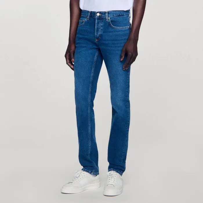Jeans Men SANDRO Washed Jeans 8211 Slim Cut Blue Vintage 8211 Denim