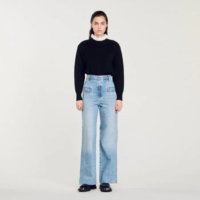 Jeans Women SANDRO Wideleg Jeans Blue Jean
