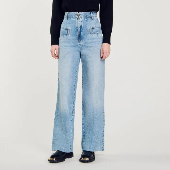 Jeans Women SANDRO Wideleg Jeans Blue Jean