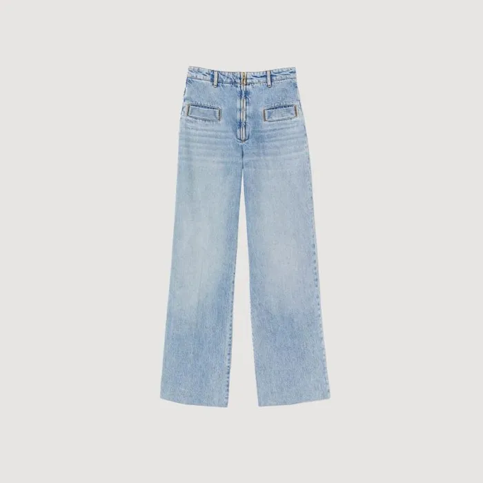 Jeans Women SANDRO Wideleg Jeans Blue Jean