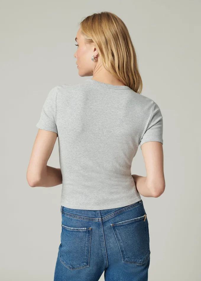 Joe8217s Jeans THE BABY TEE Heather Grey Women Tops Joe8217s Jeans THE BABY TEE Heather Grey Women Tops