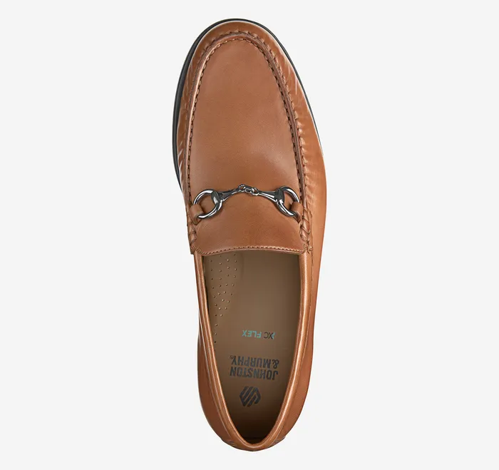 Johnston and Murphy Harrison Bit Loafer Cognac Glove Leather Men SlipOns and Loafers