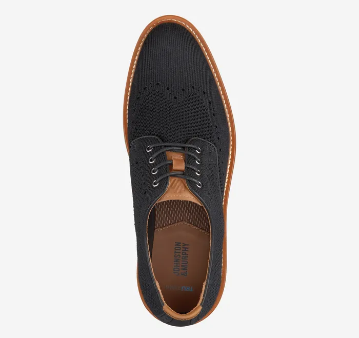 Johnston and Murphy LaceUps Men Upton Knit Wingtip Black Knit