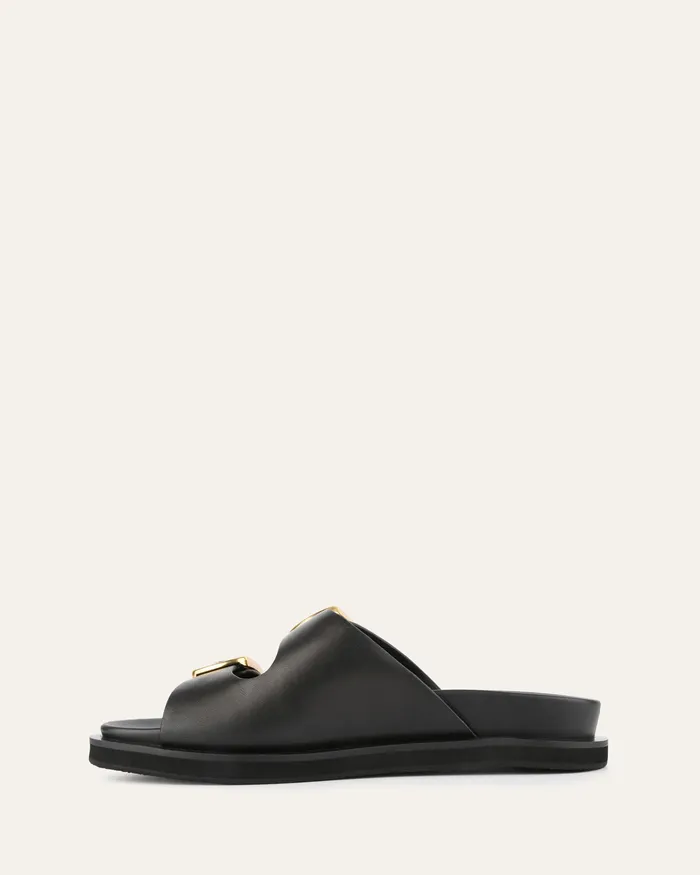 jomercer FLAT SANDALS Women Egon flat sandals black leather