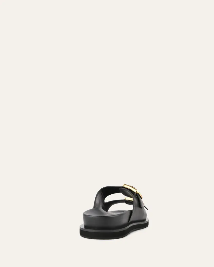 jomercer FLAT SANDALS Women Egon flat sandals black leather