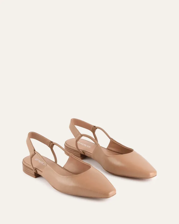 jomercer Larissa dress flats tan leather Women BALLET jomercer Larissa dress flats tan leather Women BALLET