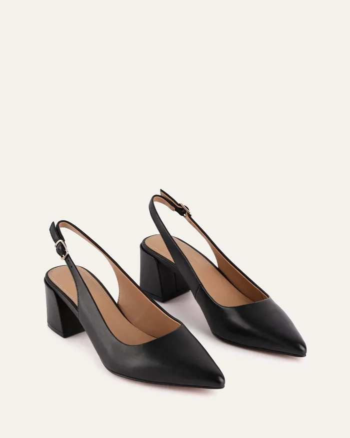 jomercer LOW HEELS Women Cara low heels black leather jomercer LOW HEELS Women Cara low heels black leather