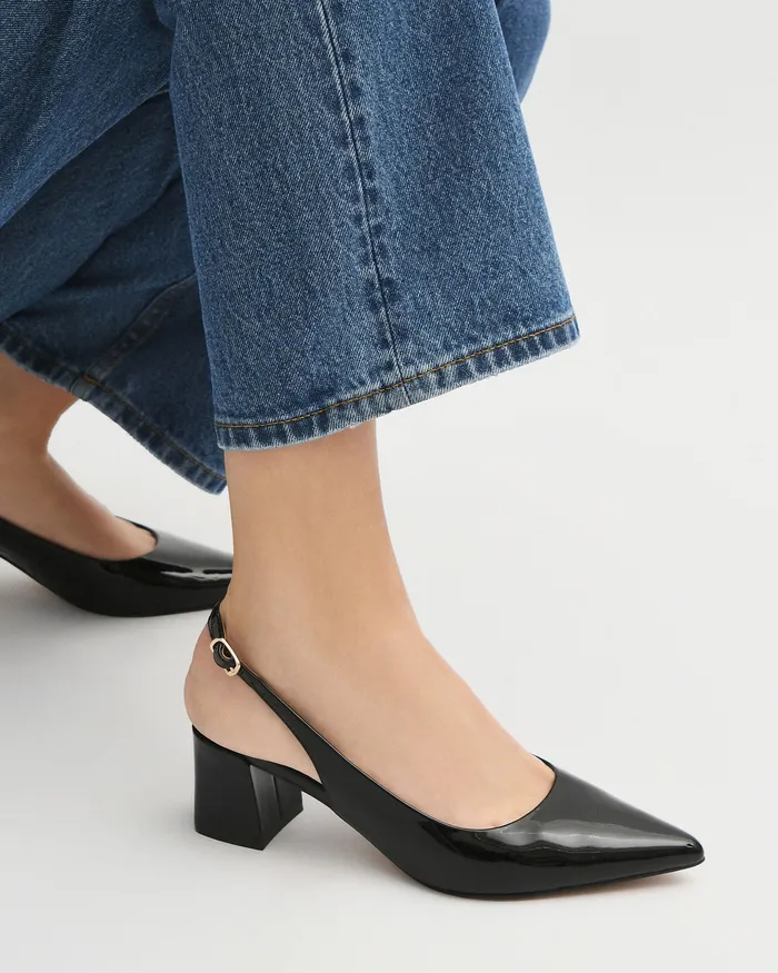 jomercer LOW HEELS Women Cara low heels black leather jomercer LOW HEELS Women Cara low heels black leather