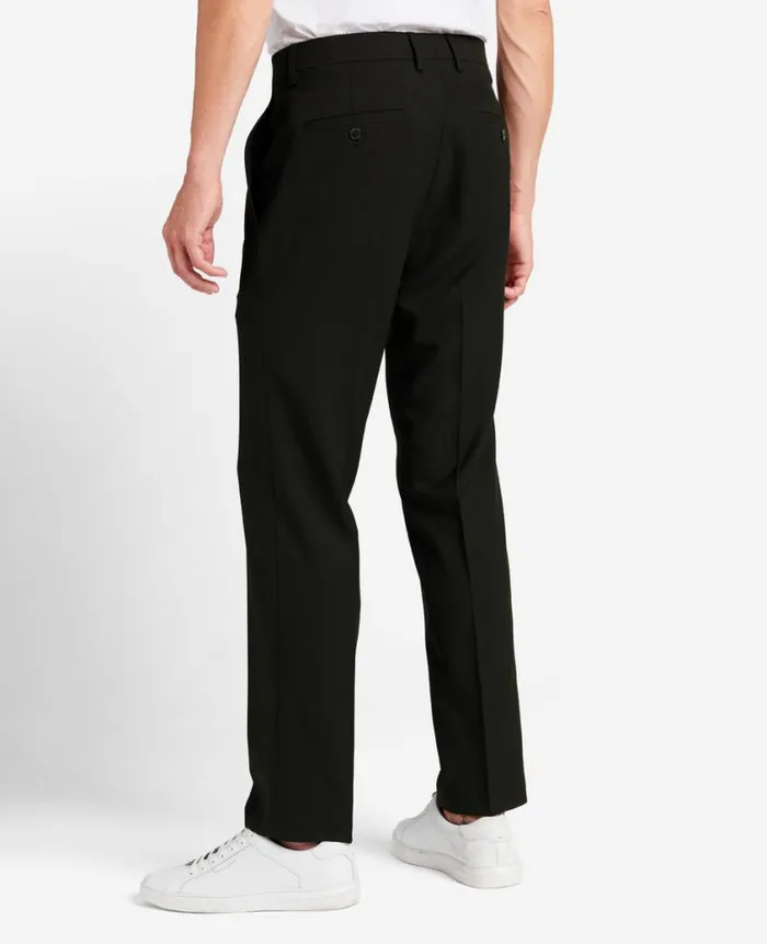 Kenneth Cole Dress Pants Men ModernFit Micro Check Stretch Trouser Black Kenneth Cole Dress Pants Men ModernFit Micro Check Stretch Trouser Black
