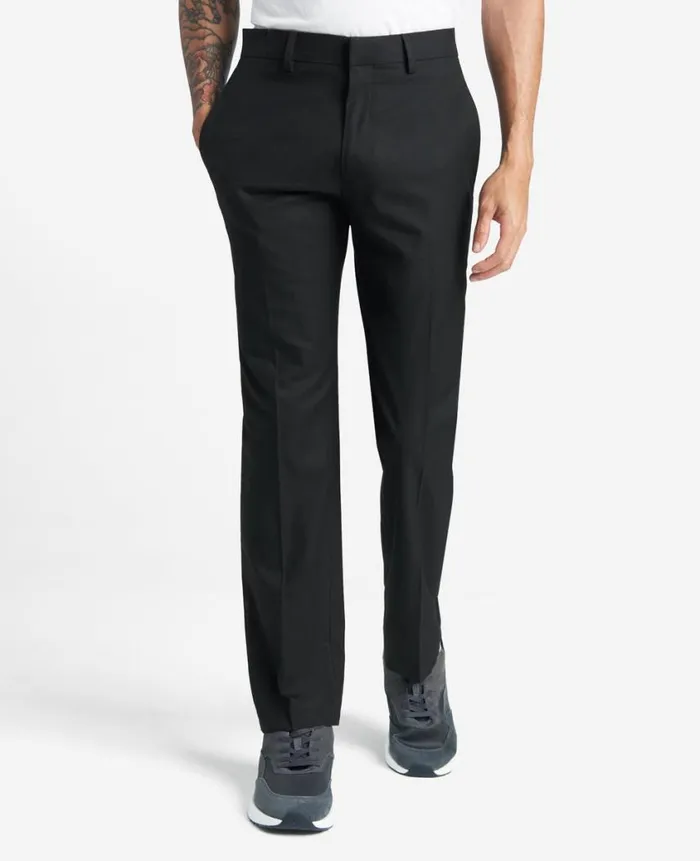 Kenneth Cole Dress Pants Men SlimFit Stretch Twill Dress Pant Black