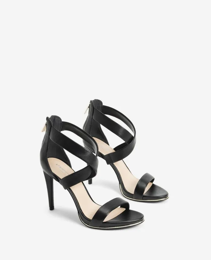 Kenneth Cole Pumps and Heels Women Brooke Cross Strap Heeled Sandal Black Kenneth Cole Pumps and Heels Women Brooke Cross Strap Heeled Sandal Black