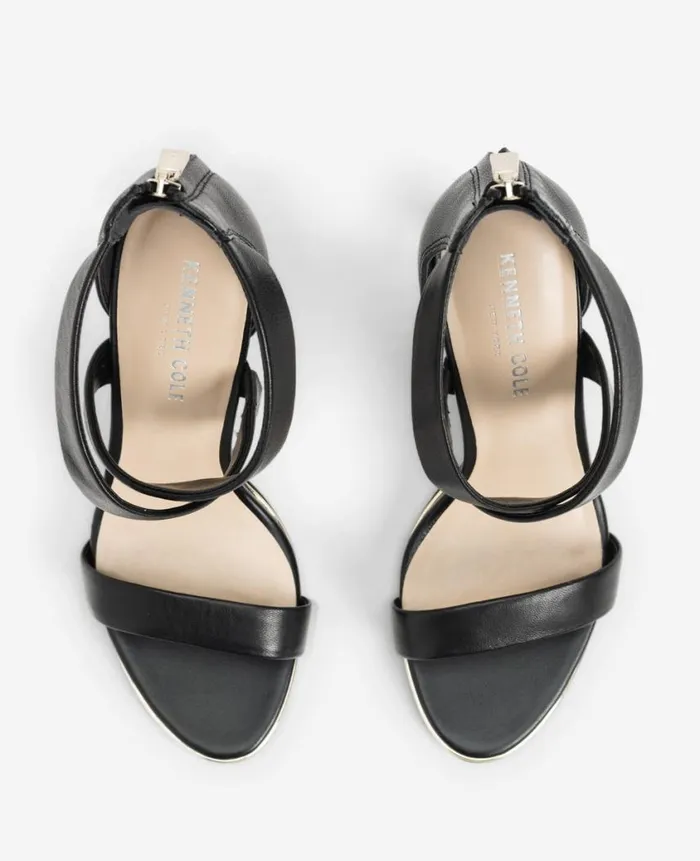 Kenneth Cole Pumps and Heels Women Brooke Cross Strap Heeled Sandal Black Kenneth Cole Pumps and Heels Women Brooke Cross Strap Heeled Sandal Black