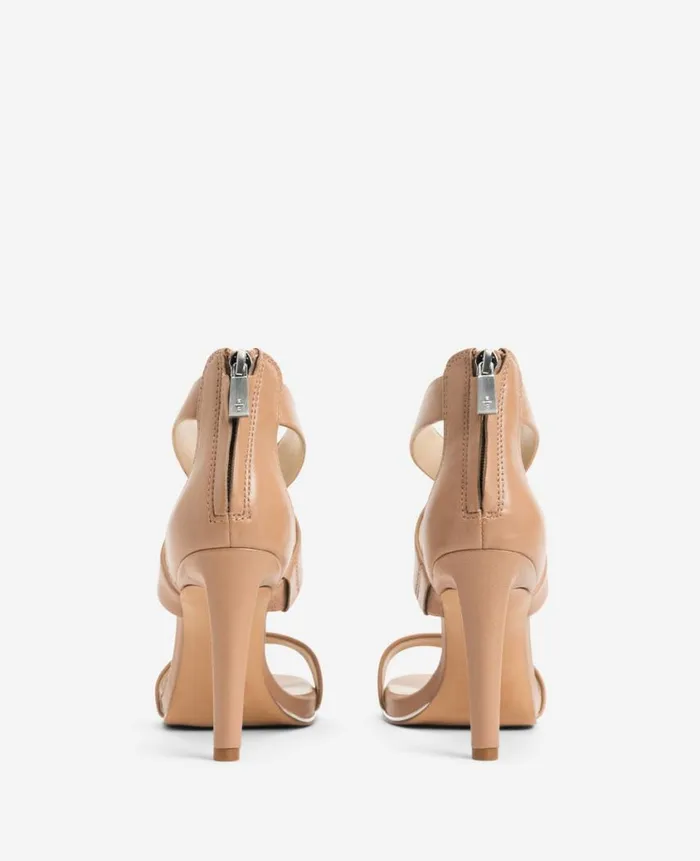 Kenneth Cole Pumps and Heels Women Brooke Cross Strap Heeled Sandal Brown
