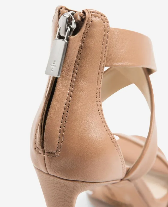 Kenneth Cole Pumps and Heels Women Brooke Cross Strap Heeled Sandal Brown