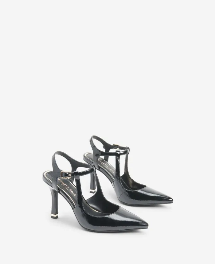 Kenneth Cole Pumps and Heels Women Romi Patent Slingback Heel Black Kenneth Cole Pumps and Heels Women Romi Patent Slingback Heel Black
