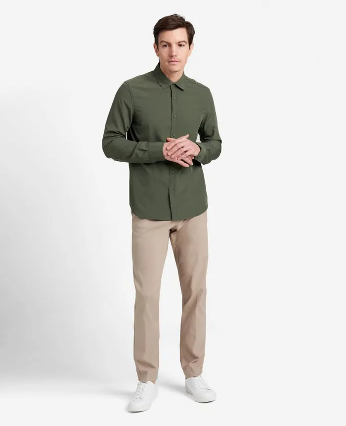 Kenneth Cole Shirts Men Stretch Solid ButtonDown Shirt Green Kenneth Cole Shirts Men Stretch Solid ButtonDown Shirt Green