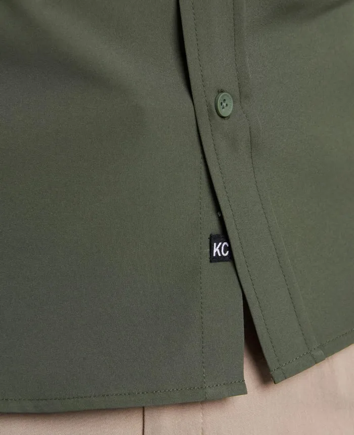Kenneth Cole Shirts Men Stretch Solid ButtonDown Shirt Green Kenneth Cole Shirts Men Stretch Solid ButtonDown Shirt Green
