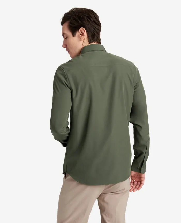 Kenneth Cole Shirts Men Stretch Solid ButtonDown Shirt Green Kenneth Cole Shirts Men Stretch Solid ButtonDown Shirt Green
