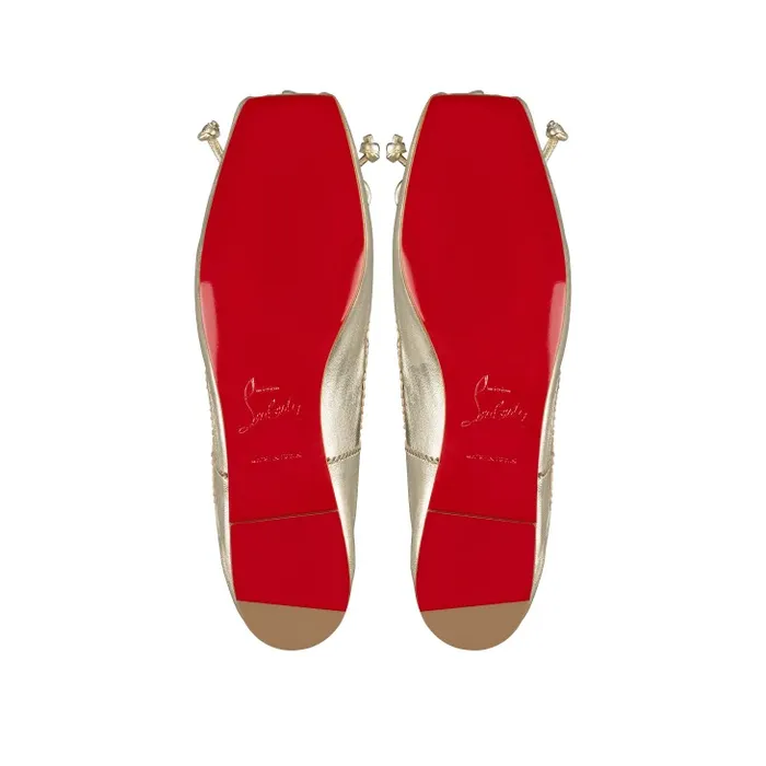 Kids Baballet Ballerinas 8211 Iridescent Nappa Leather 8211 Platine Baby Christian Louboutin Ballerinas