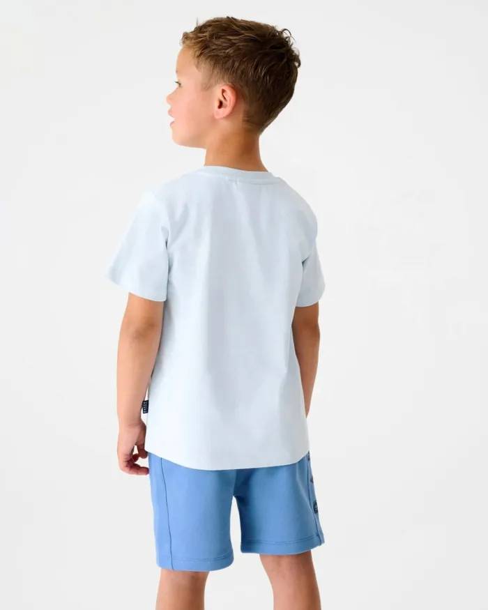 Kids CRAKLES 8211 Branded Cotton TShirt And Shorts Set Blue Ted Baker Sets and Outfits