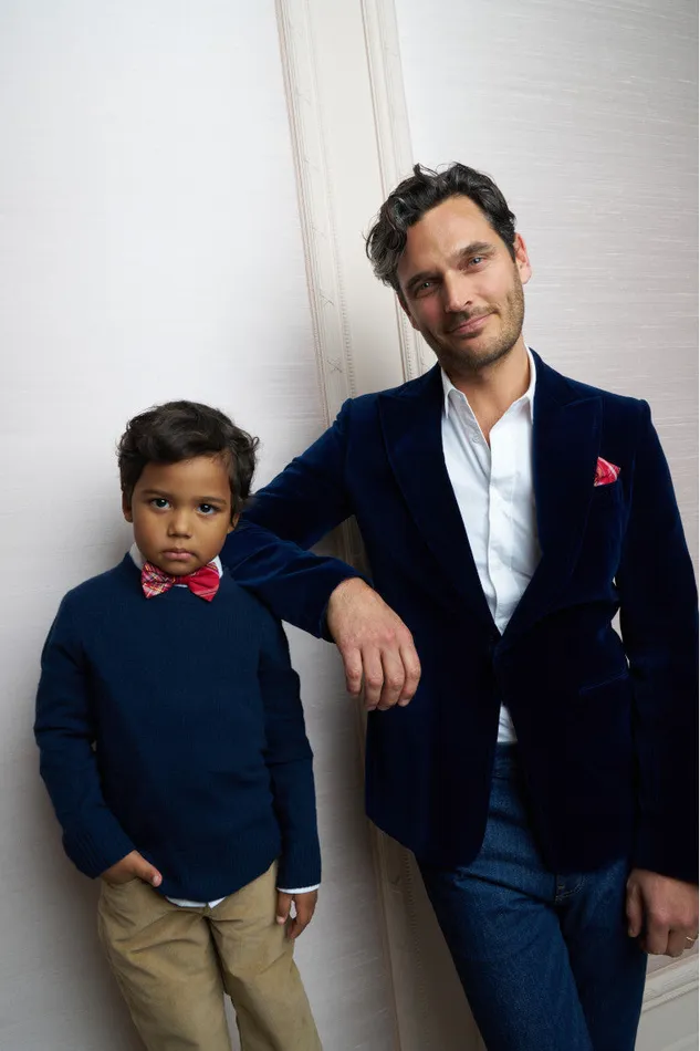 Kids Mommy and Me LoveShackFancy Bastow Tartan Bow Tie Cheery Red