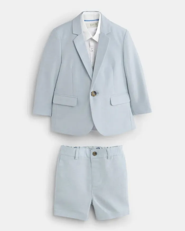Kids NICU 8211 Marled Suit Jacket Shorts And Shirt Set Blue Ted Baker Coats and Jackets Kids NICU 8211 Marled Suit Jacket Shorts And Shirt Set Blue Ted Baker Coats and Jackets