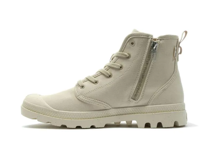 Kids PAMPA HI ZIP ORGANIC Sahara PALLADIUM Boots Kids PAMPA HI ZIP ORGANIC Sahara PALLADIUM Boots