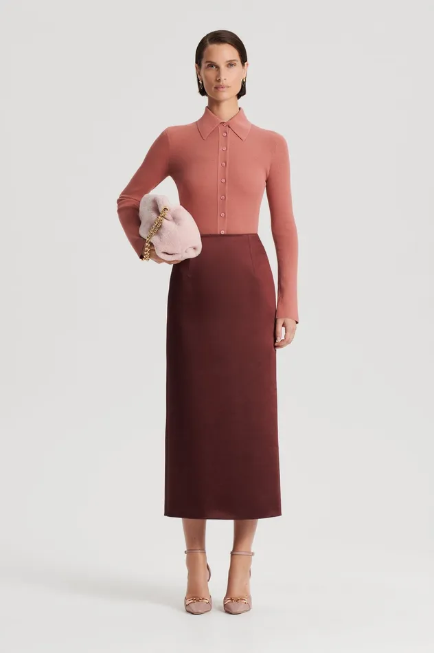 KNIT SHIRT BLUSH Women Tops Scanlan Theodore