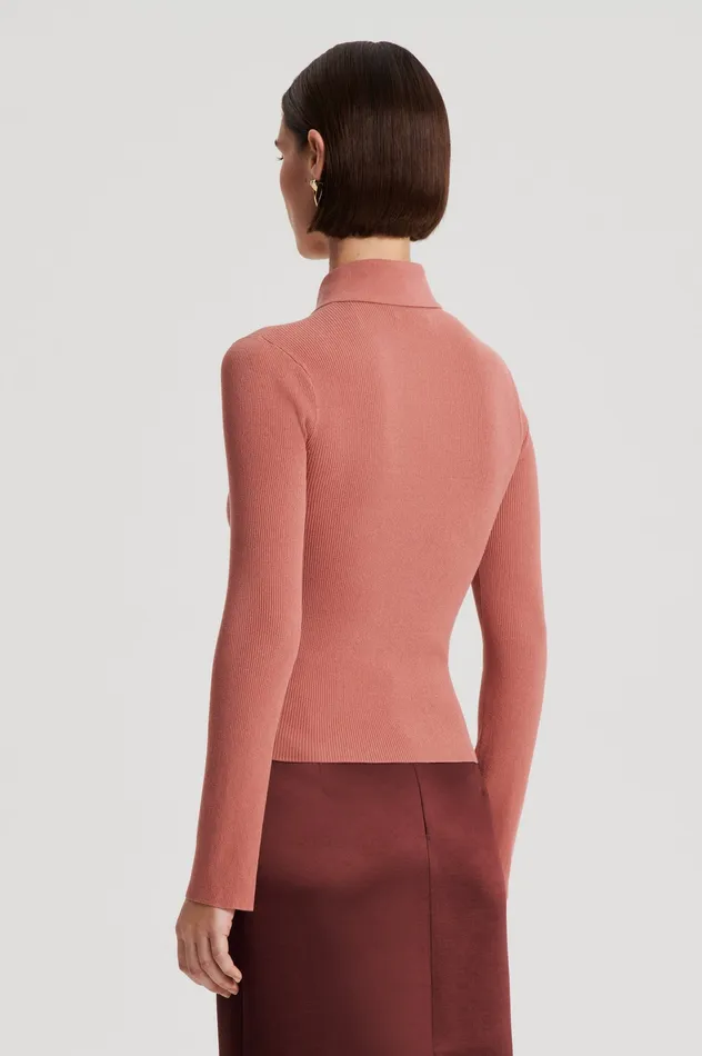 KNIT SHIRT BLUSH Women Tops Scanlan Theodore KNIT SHIRT BLUSH Women Tops Scanlan Theodore