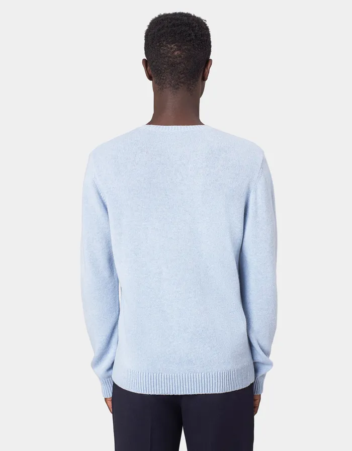 Knit Sweaters Colorfulstandard Men Classic Merino Wool Crew 8211 Polar Blue