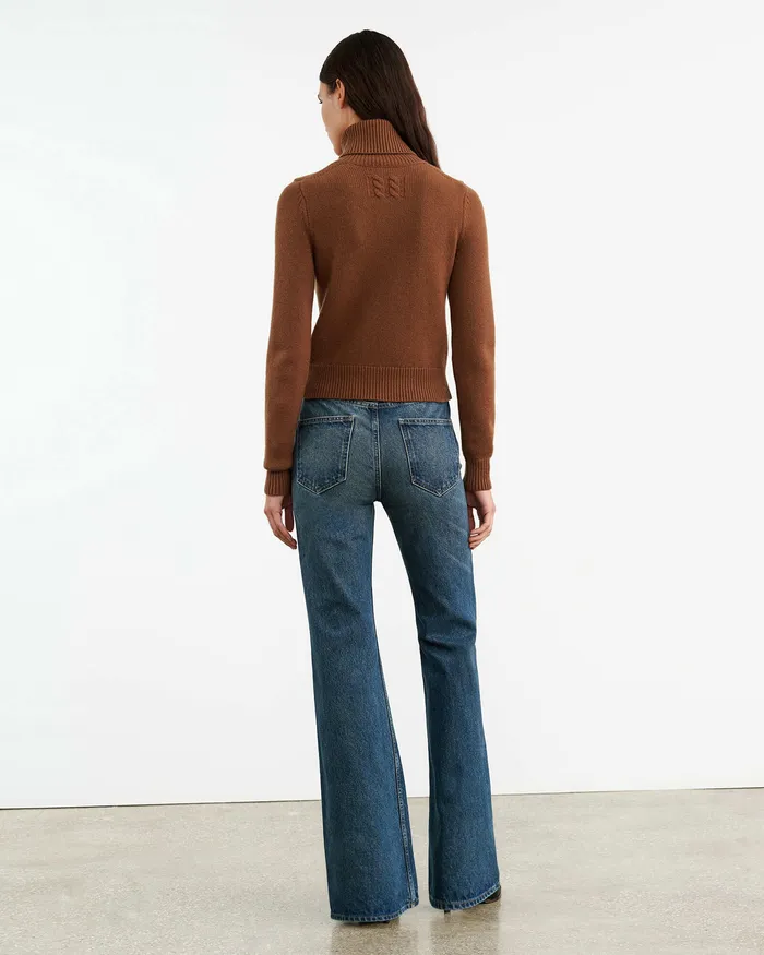 Knits and Sweaters HOLLYN CASHMERE TURTLENECK SWEATER Coffee 8211 Nili Lotan Women