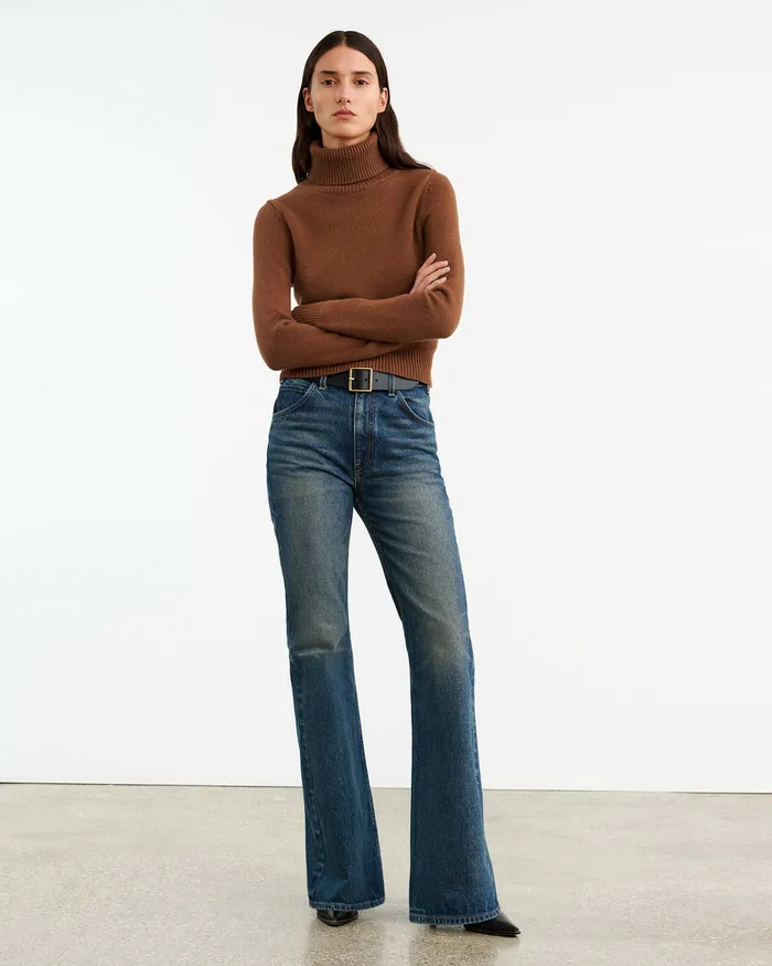 Knits and Sweaters HOLLYN CASHMERE TURTLENECK SWEATER Coffee 8211 Nili Lotan Women
