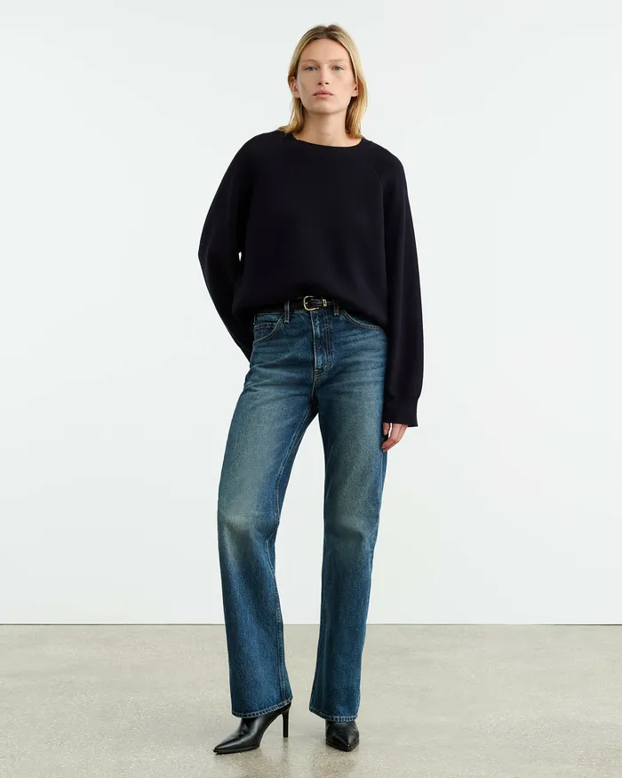 Knits and Sweaters Women Nili Lotan DAMARIS CASHMERE SWEATER Dark Navy
