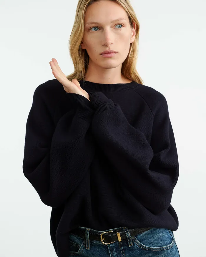 Knits and Sweaters Women Nili Lotan DAMARIS CASHMERE SWEATER Dark Navy