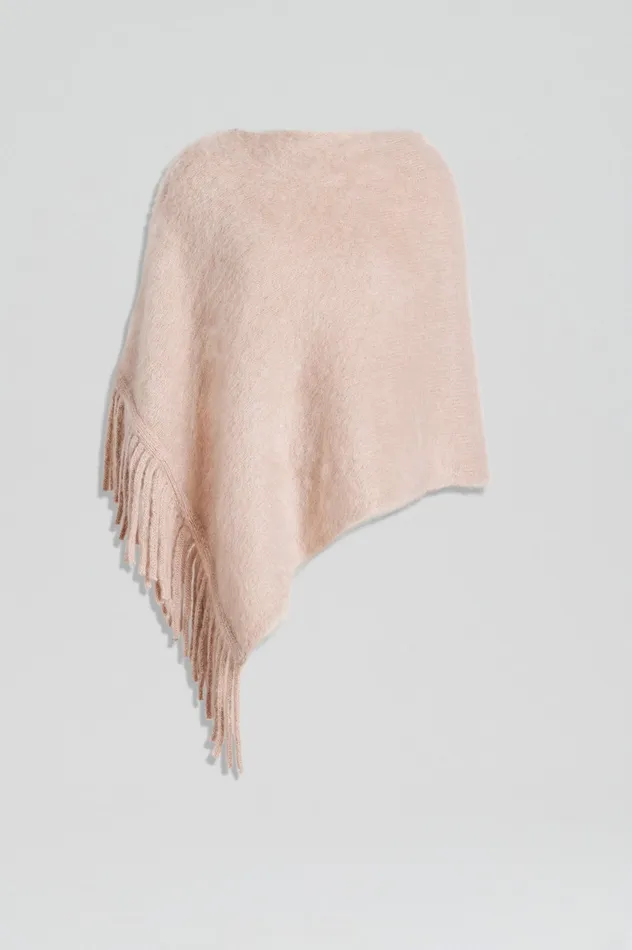 Knitwear BRUSHED FRINGED CAPE MINK Scanlan Theodore Women