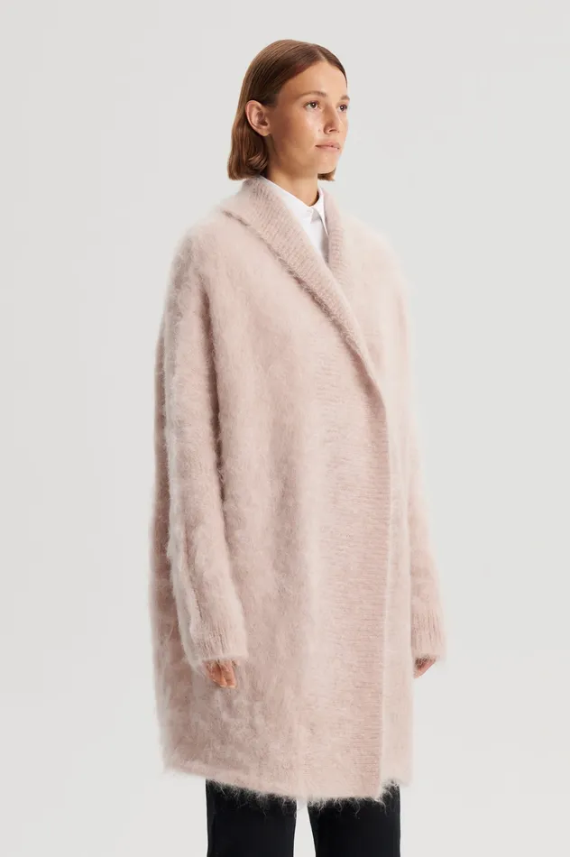 Knitwear BRUSHED MOHAIR CARDIGAN 3 MINK Scanlan Theodore Women Knitwear BRUSHED MOHAIR CARDIGAN 3 MINK Scanlan Theodore Women