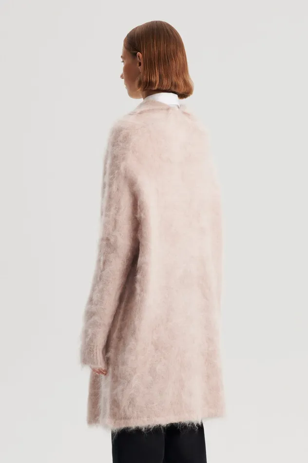 Knitwear BRUSHED MOHAIR CARDIGAN 3 MINK Scanlan Theodore Women Knitwear BRUSHED MOHAIR CARDIGAN 3 MINK Scanlan Theodore Women