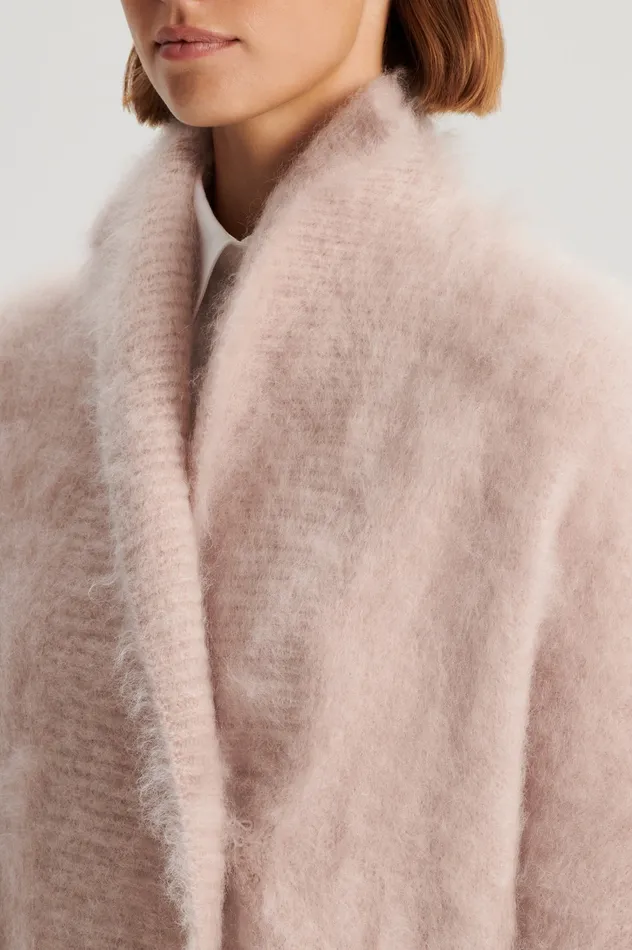 Knitwear BRUSHED MOHAIR CARDIGAN 3 MINK Scanlan Theodore Women Knitwear BRUSHED MOHAIR CARDIGAN 3 MINK Scanlan Theodore Women