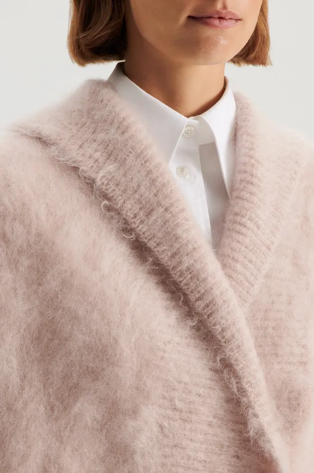 Knitwear BRUSHED MOHAIR CARDIGAN 3 MINK Scanlan Theodore Women Knitwear BRUSHED MOHAIR CARDIGAN 3 MINK Scanlan Theodore Women