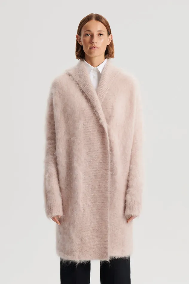 Knitwear BRUSHED MOHAIR CARDIGAN 3 MINK Scanlan Theodore Women Knitwear BRUSHED MOHAIR CARDIGAN 3 MINK Scanlan Theodore Women