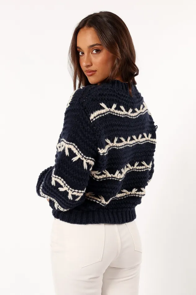 Knitwear Bryony Knit Sweater 8211 Navy Navy petalandpup Women