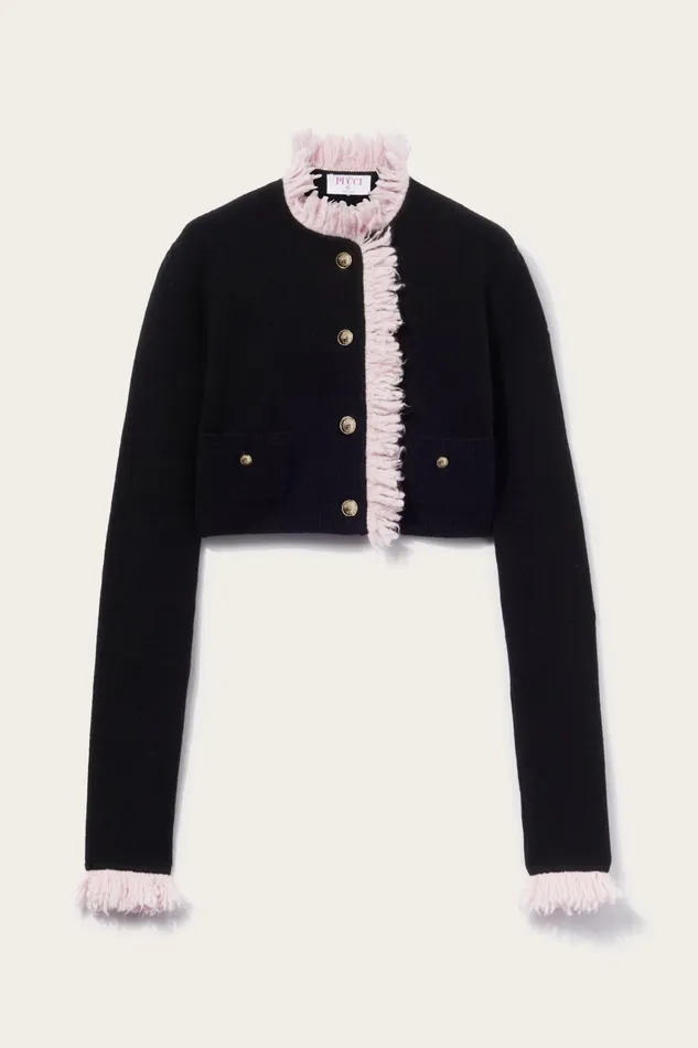 Knitwear Women PUCCI Fringed Cropped Cardigan