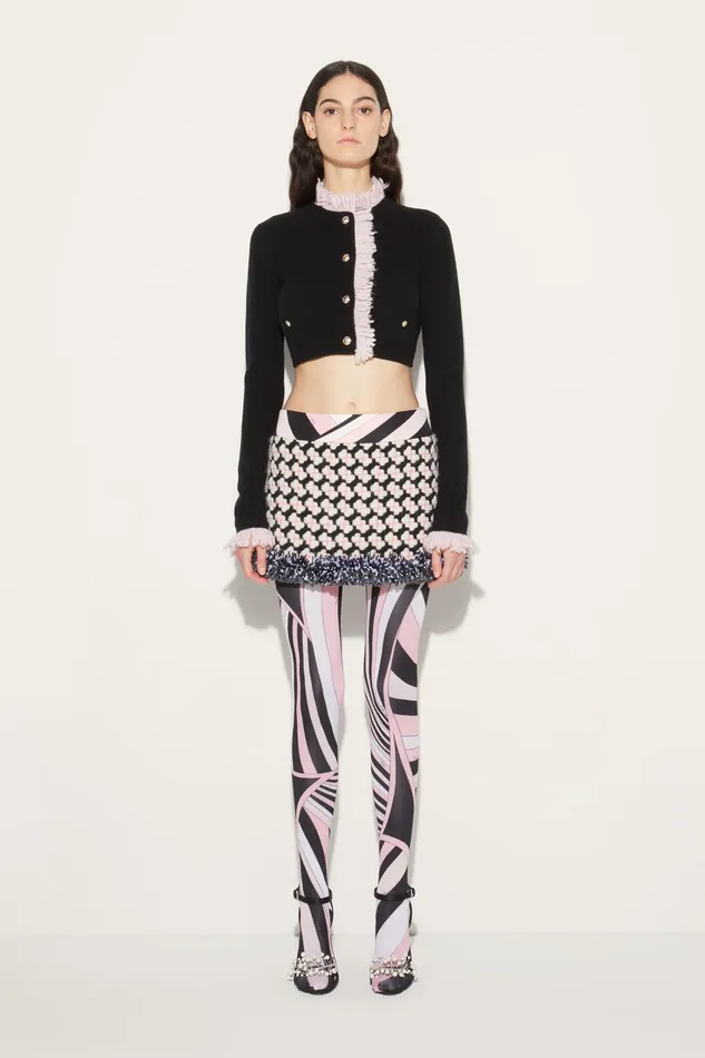 Knitwear Women PUCCI Fringed Cropped Cardigan