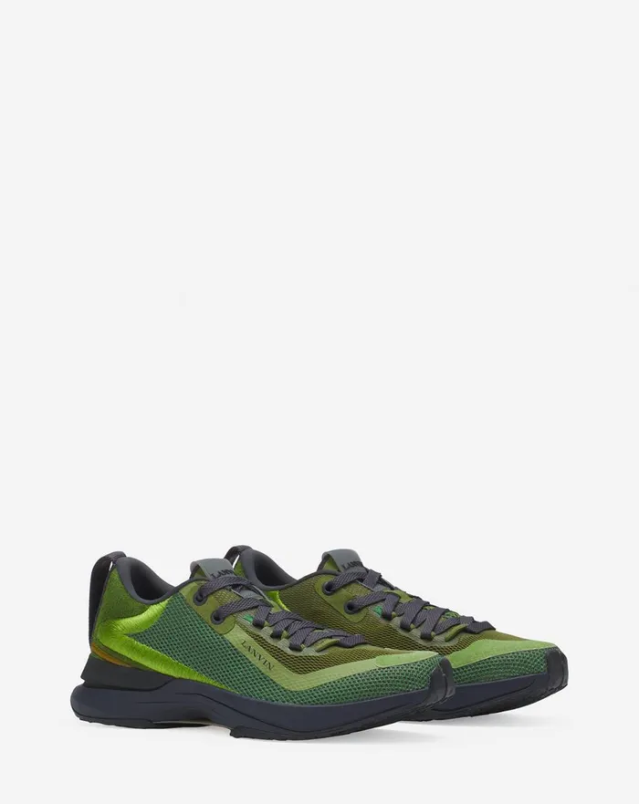 Li Mesh Sneakers Dark Greengreen Men Lanvin Sneakers